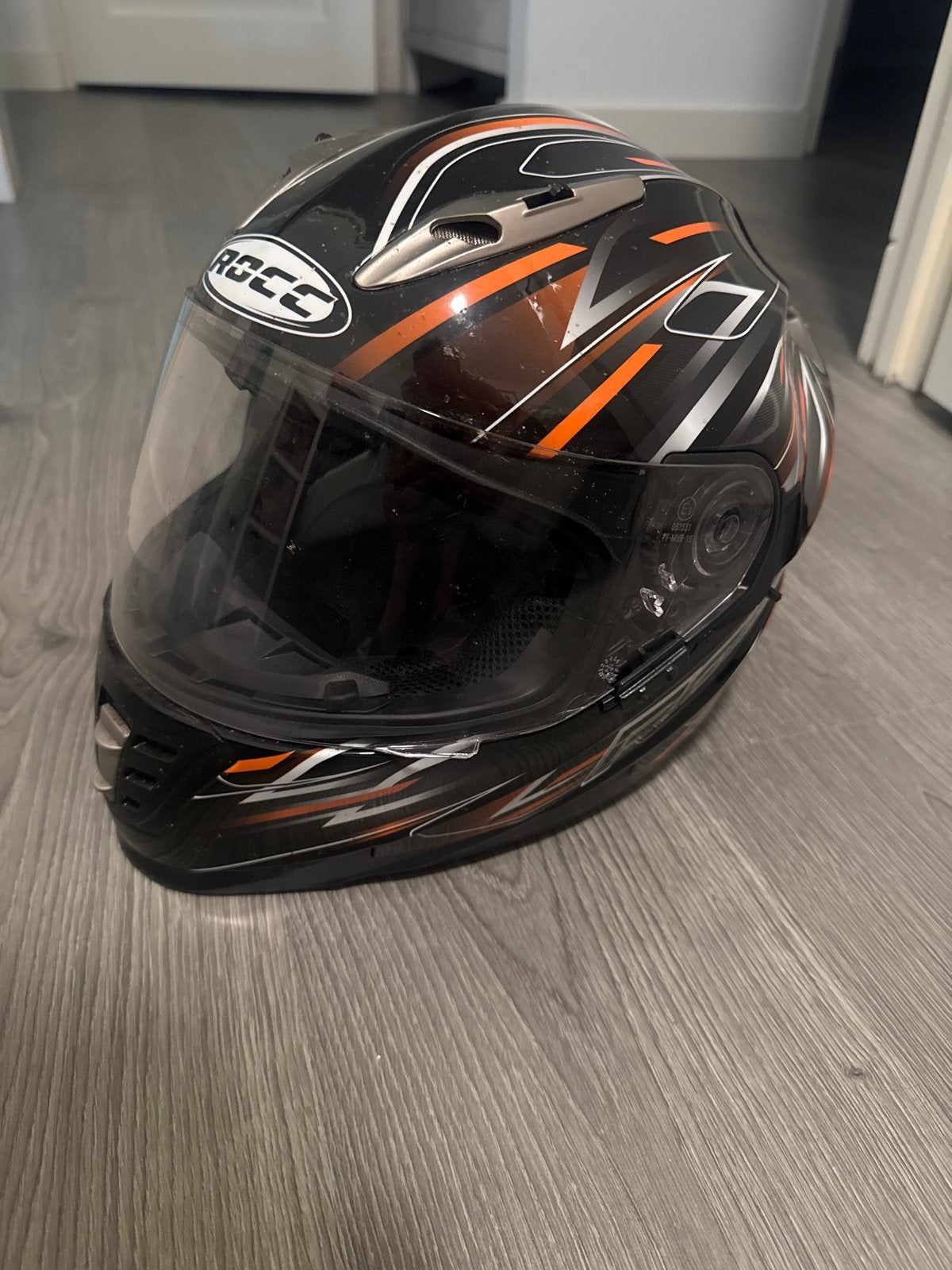 Rocc Integraalhelm - Maat S - Zwart/Oranje  motor helm, Overige merken, Kinderen, Ophalen of Verzenden, Integraalhelm
