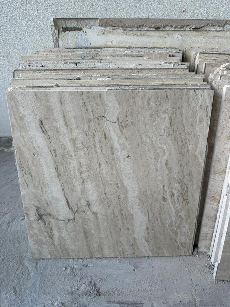 Travetin tegels 40x40 100 stuks, Doe-het-zelf en Verbouw, Tegels, Ophalen, 40 tot 60 cm, Gebruikt, 40 tot 60 cm