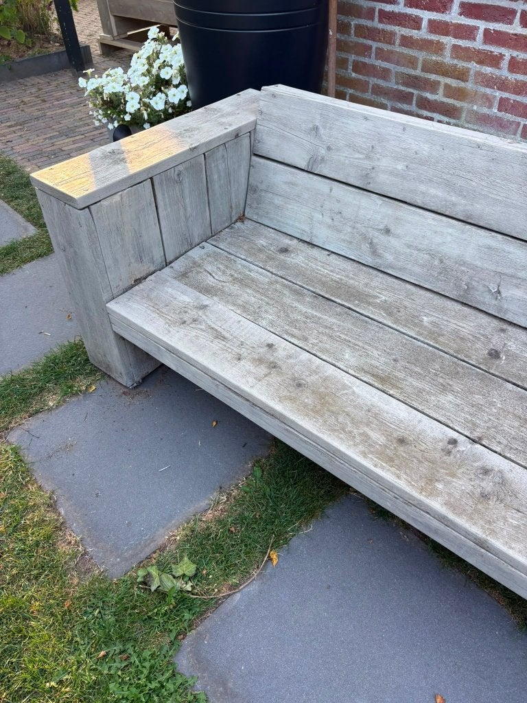 Steigerhouten tuinbank, Tuin en Terras, Tuinbanken, Ophalen, Gebruikt, Hout