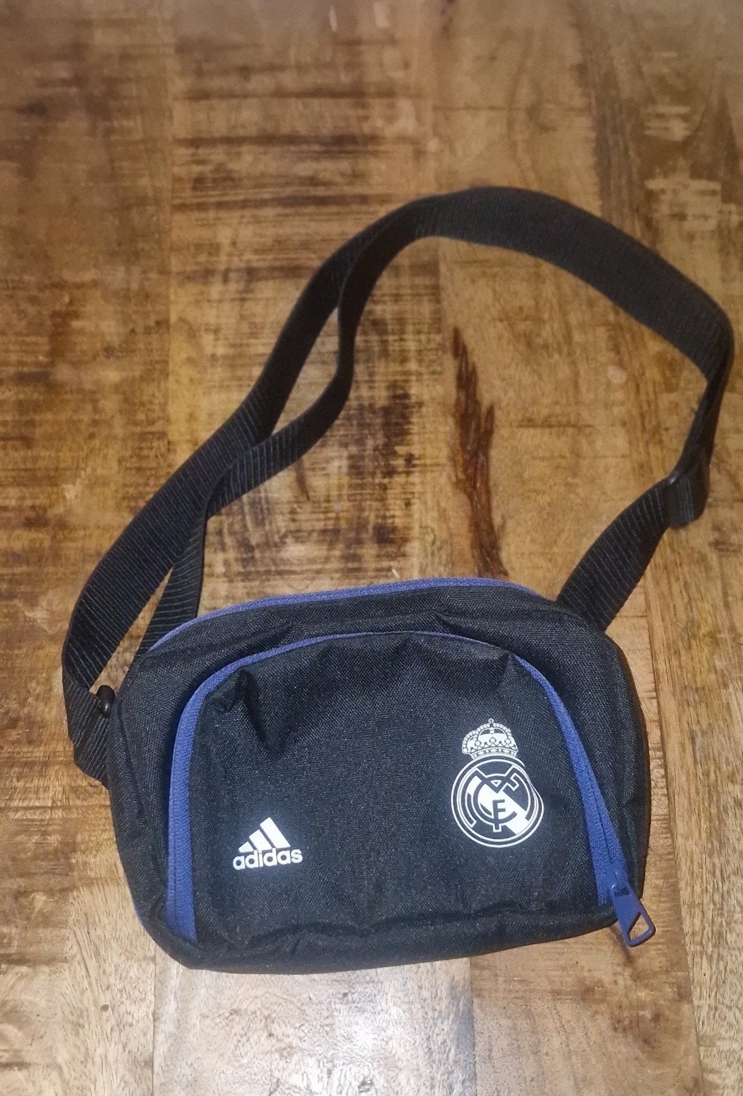 Adidas Real Madrid heuptasje - Zwart/Blauw, Zwart, Overige typen, Real Madrid, Ophalen of Verzenden