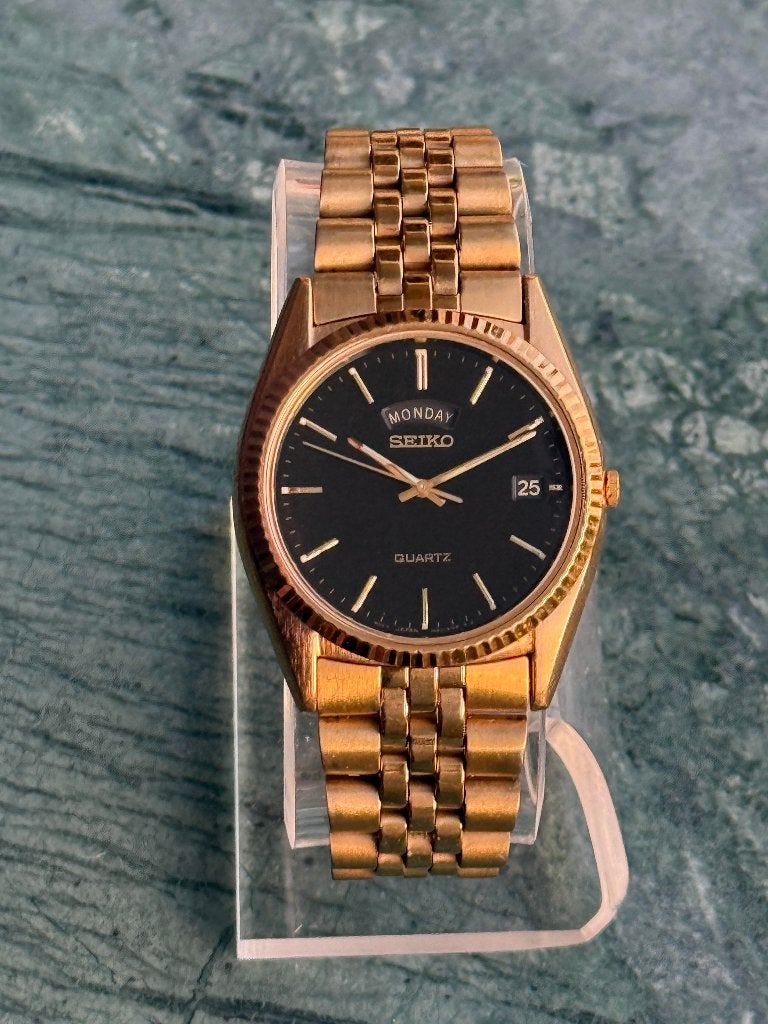 Seiko SGF210 Vintage Quartz Daydate 36MM, Ophalen, Zakhorloge, Gebruikt, Seiko
