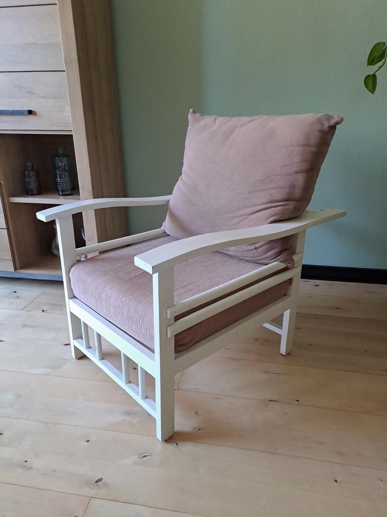 Rokersstoel, Gebruikt, Modern, Scandinavisch, Wit, Ophalen of Verzenden