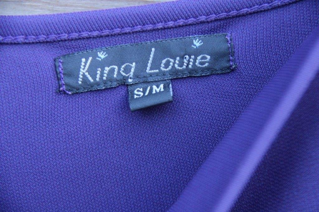 Jurk paars King Louie mt S/M Vaste prijs AANBIEDING, Paars, Ophalen of Verzenden, Zo goed als nieuw, Knielengte