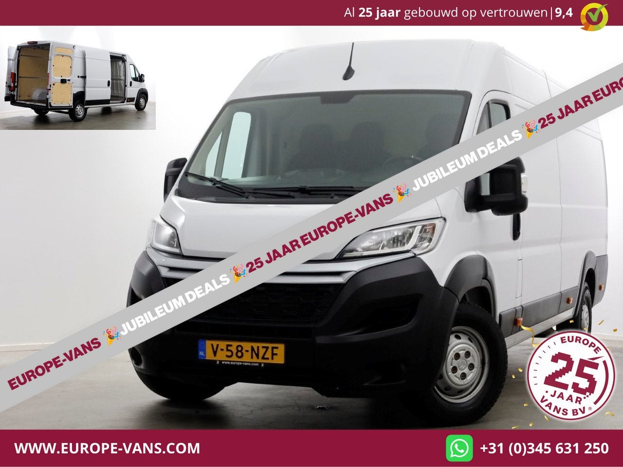Citroën Jumper 2.2 BlueHDi 165pk L4H2 Airco/Navi/Camera 06-, Auto's, Voorwielaandrijving, Gebruikt, Euro 6, 4 cilinders