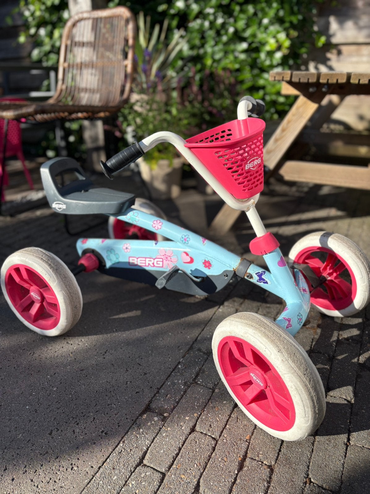 Berg skelter meisjes met bloemetjes, Ophalen, Gebruikt, Loopfiets