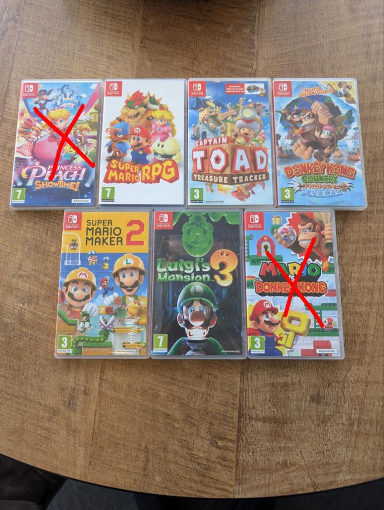Nintendo Switch Mario games., Spelcomputers en Games, Ophalen of Verzenden