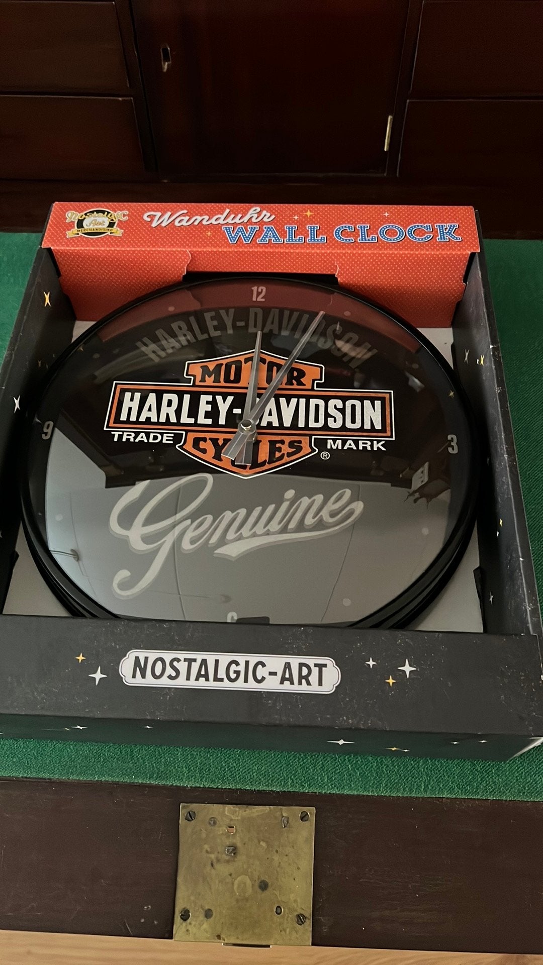 Nieuwe Harley Werkplaats klok.30cm doorsnee., Ophalen, Gebruikt