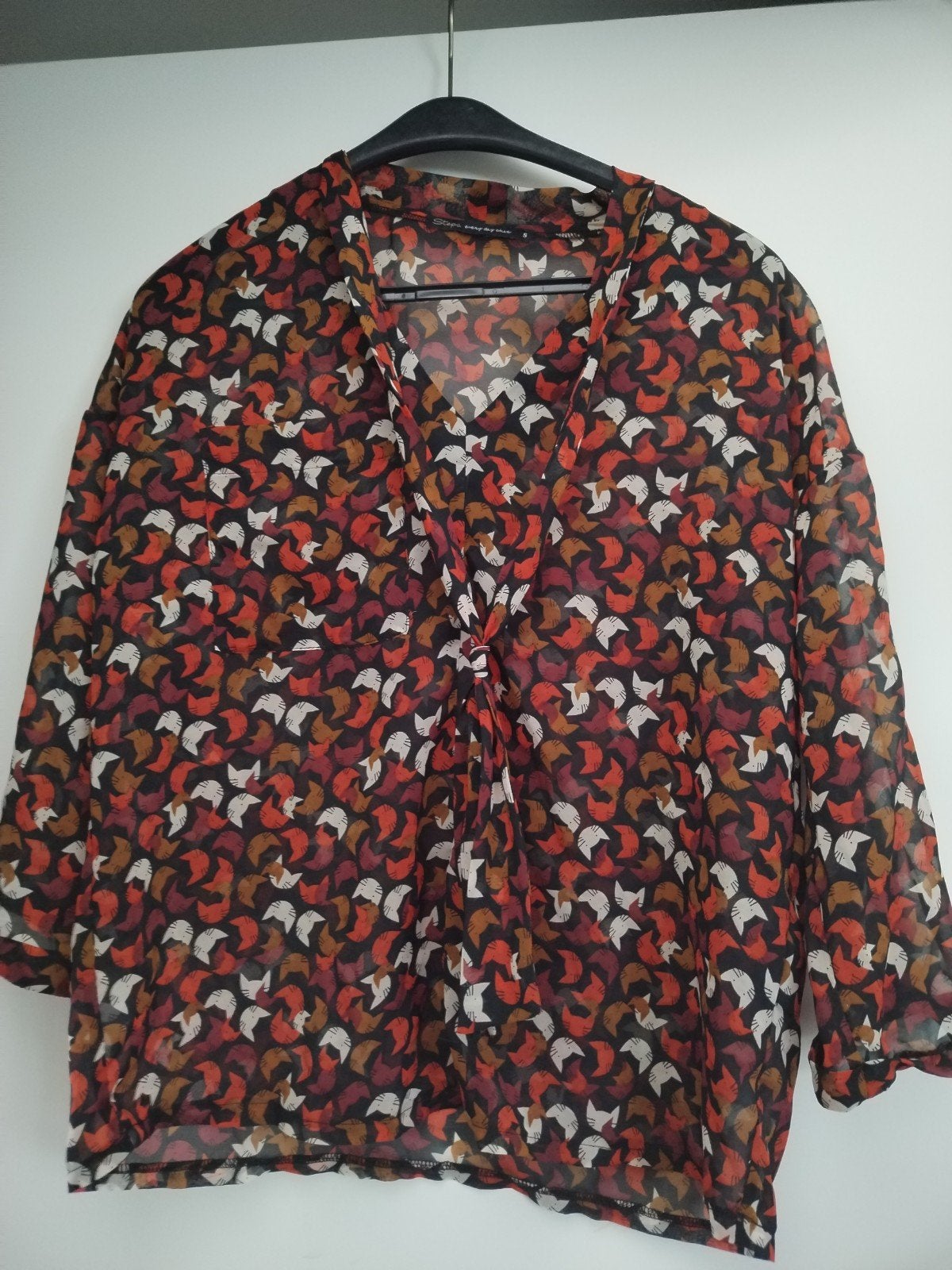 Steps blouse met kattenprint - Maat S, Kleding | Dames, Blouses en Tunieken, Meerkleurig, Ophalen of Verzenden, Zo goed als nieuw
