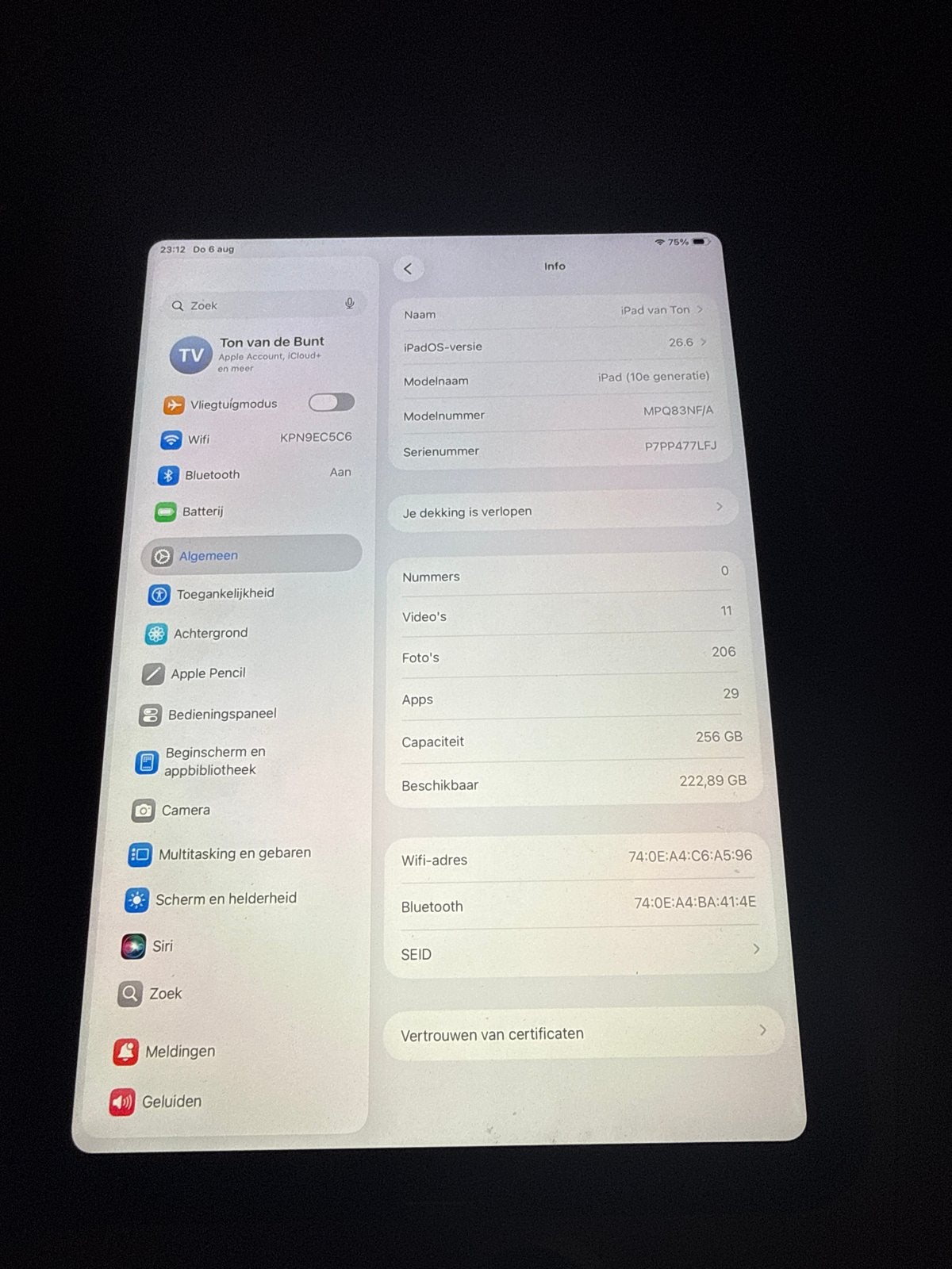 Apple iPad (10e generatie) 256GB Wi-Fi, Computers en Software, Apple iPads, 10 inch, Apple iPad, Ophalen of Verzenden, Zo goed als nieuw