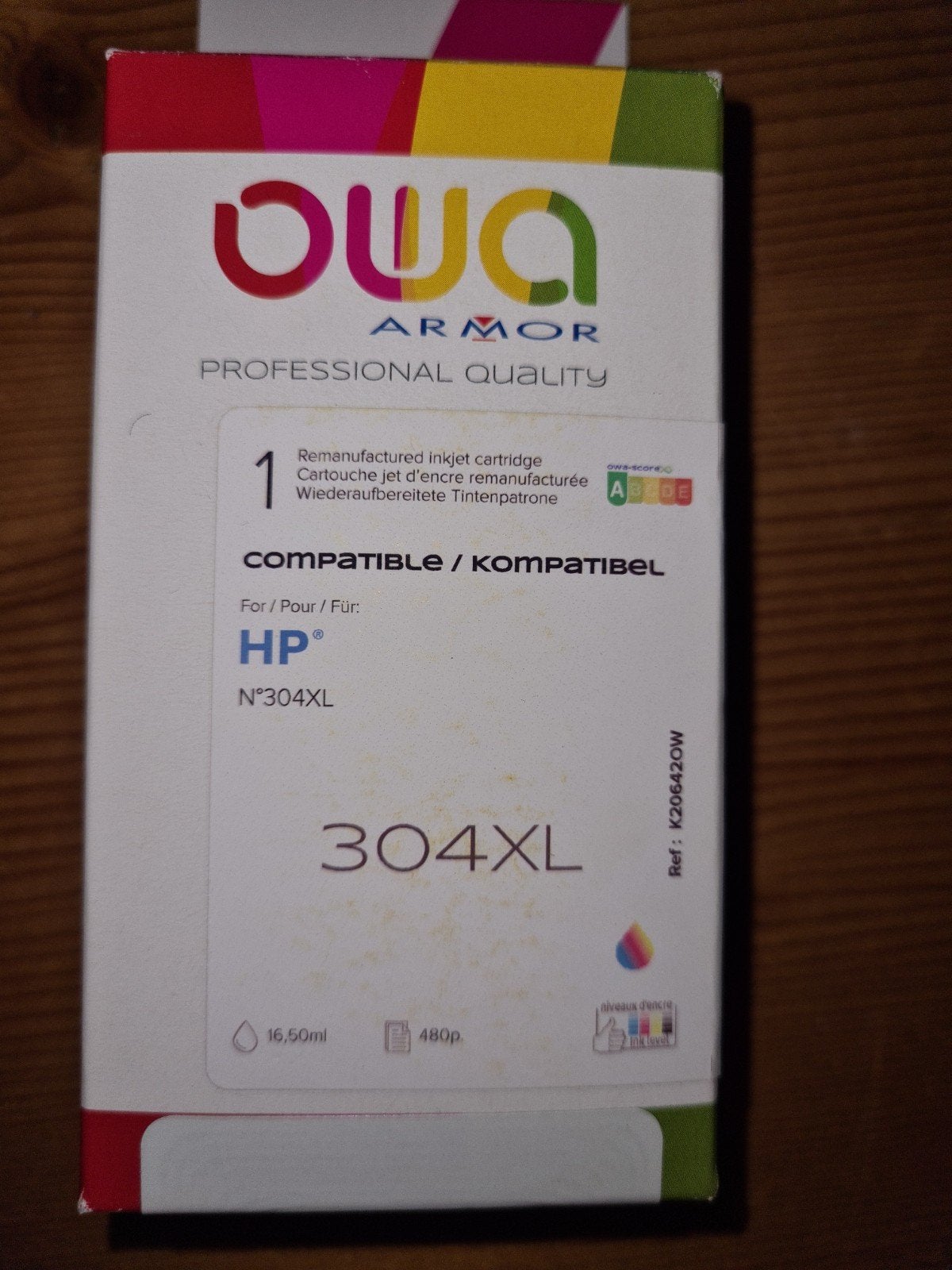 OWA Armor Remanufactured Inktcartridge HP 304XL Kleur, Ophalen of Verzenden, Nieuw, Cartridge, OWA Armor (Compatibel met HP)