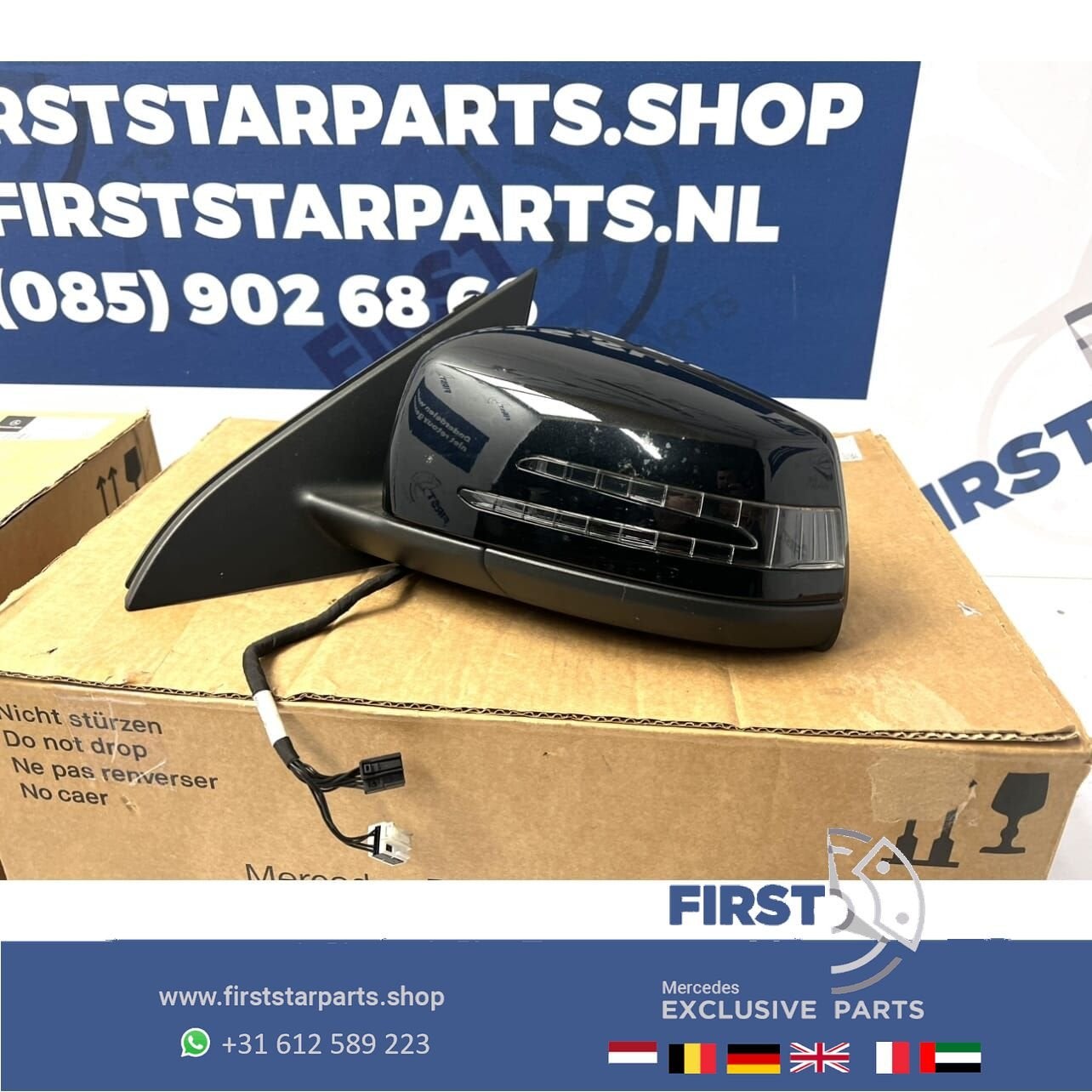 W176 A Klasse buitenspiegel AMG Line LINKS ELEKTRISCH INKLAP, Auto-onderdelen, Spiegels, Gebruikt, -, Ophalen of Verzenden, -
