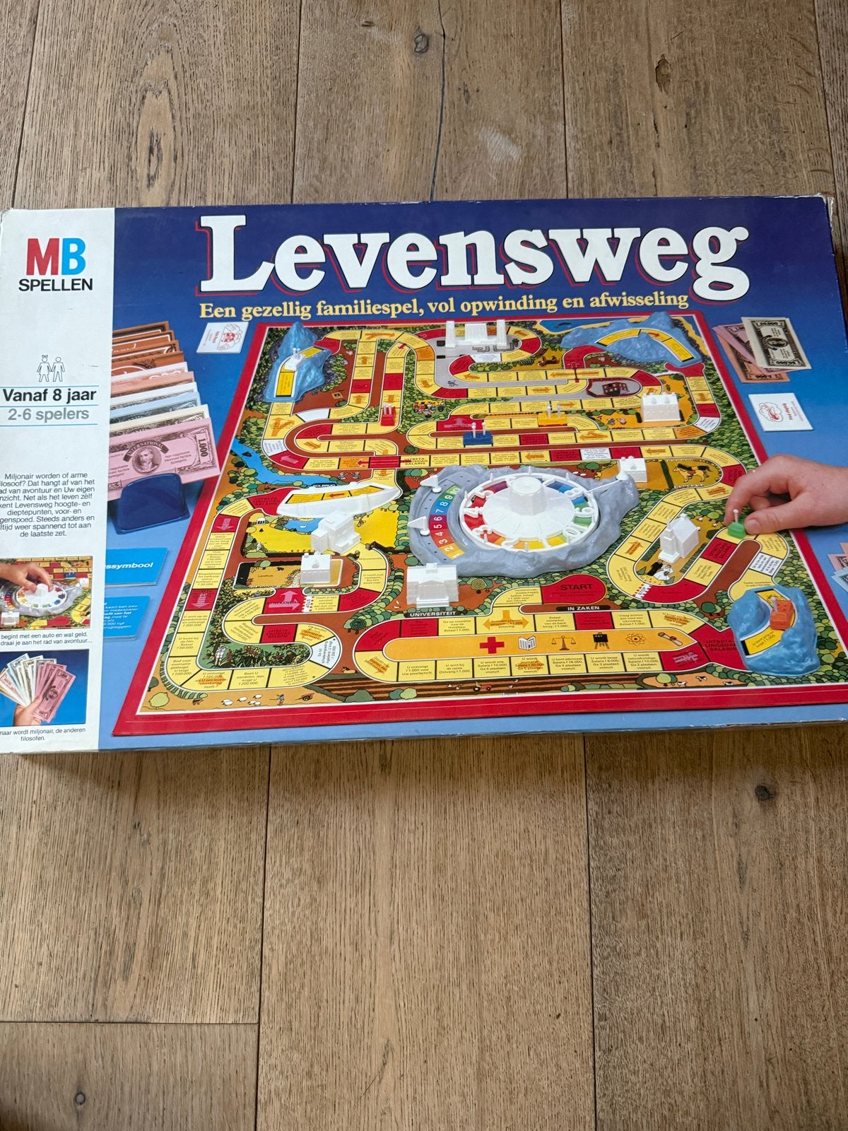 Levensweg Bordspel - MB Spellen (Vintage), Drie of vier spelers, Ophalen, Gebruikt