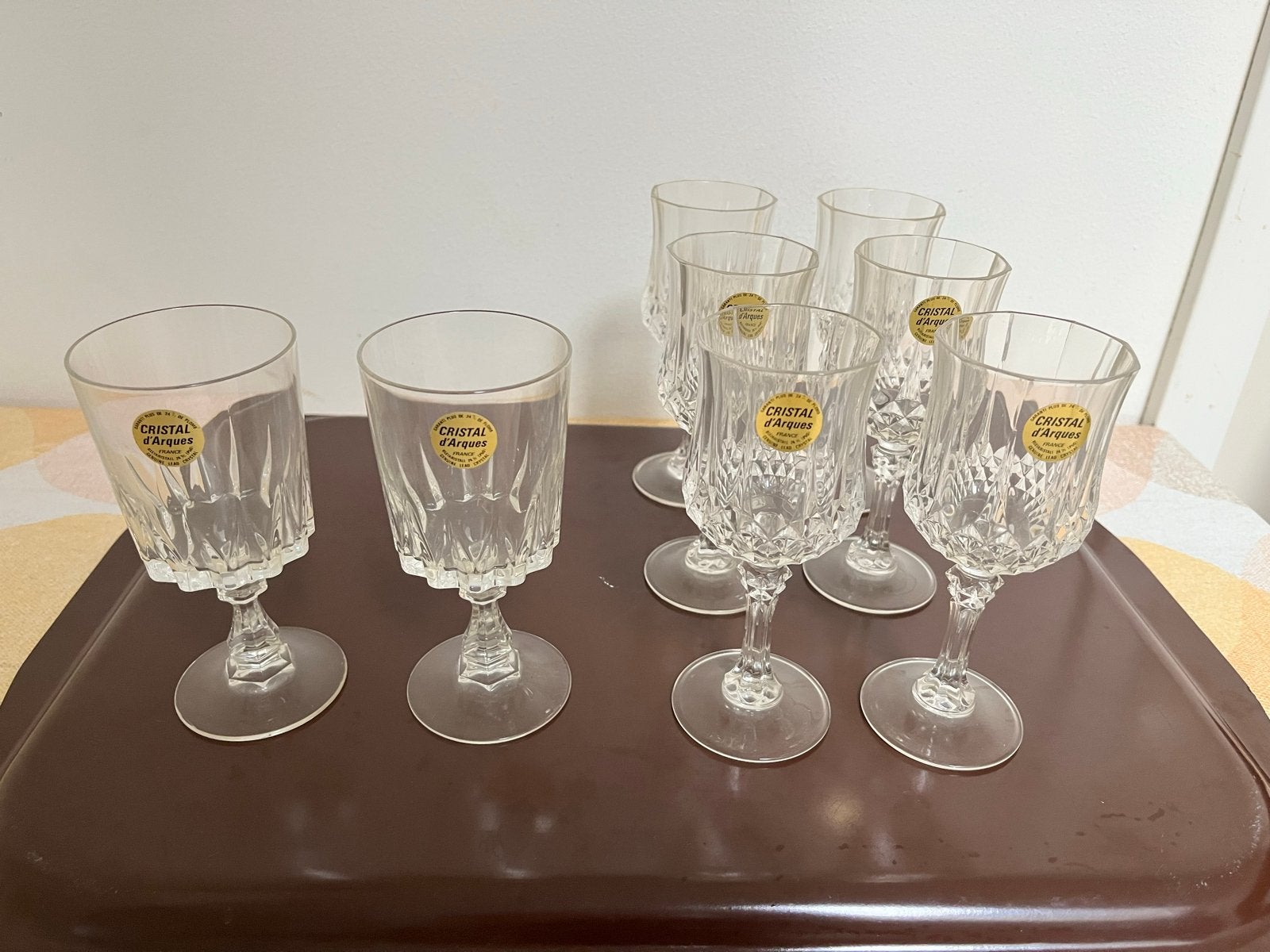 8 Cristal d'Arques kristallen longchamps (wijn)glazen, Ophalen