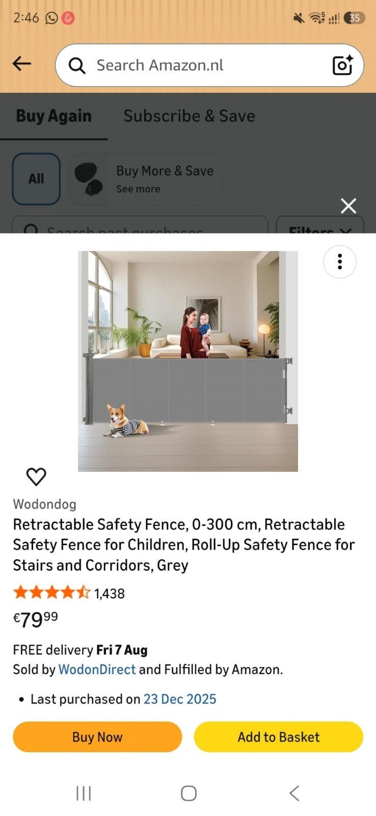 Retractable Safety Fence, 0-300 cm, Retractable Safety Fence, Ophalen of Verzenden