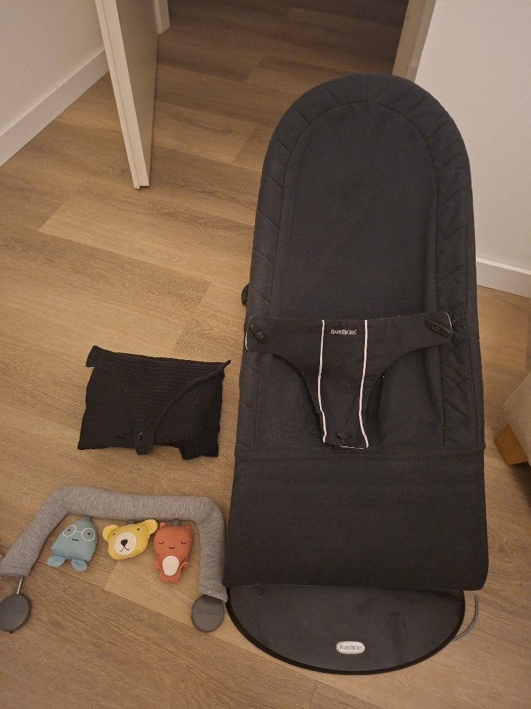 Babybjörn Bliss wipstoel met ukje hoes en speelboog, Ophalen, Zo goed als nieuw, Wipstoel, Overige merken