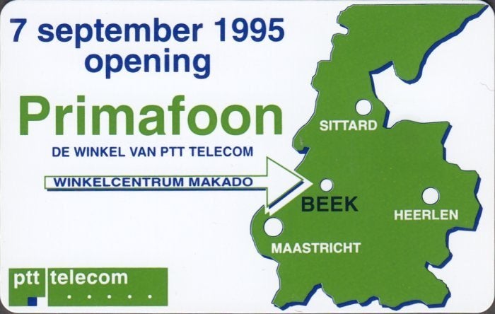 Telefoonkaart CKE042 Primafoon Beek ongebruikt, Ophalen of Verzenden, Nederland