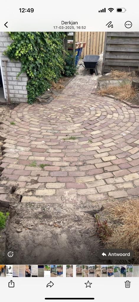 Oud Gebakken broodjes, Ophalen, Klinkers, Zo goed als nieuw, 10 m² of meer