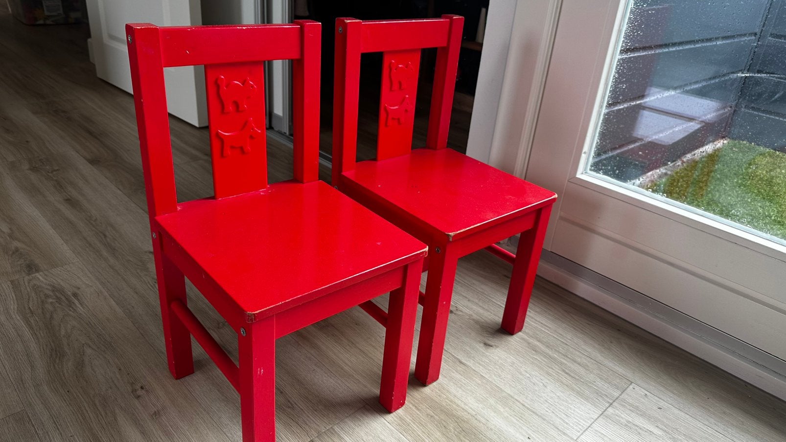 Rode ikea stoeltjes voor kinderen, Ophalen, Gebruikt, Stoel(en)