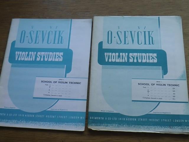 Sevcik - violin studies opus1 parts 1 + 2, Gebruikt, Klassiek, Les of Cursus, Ophalen of Verzenden