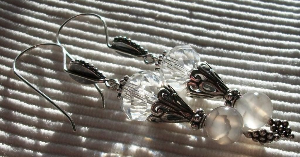 Oorbellen Nargiz (zilver), Hangers, Nieuw, Zilver, Zilver