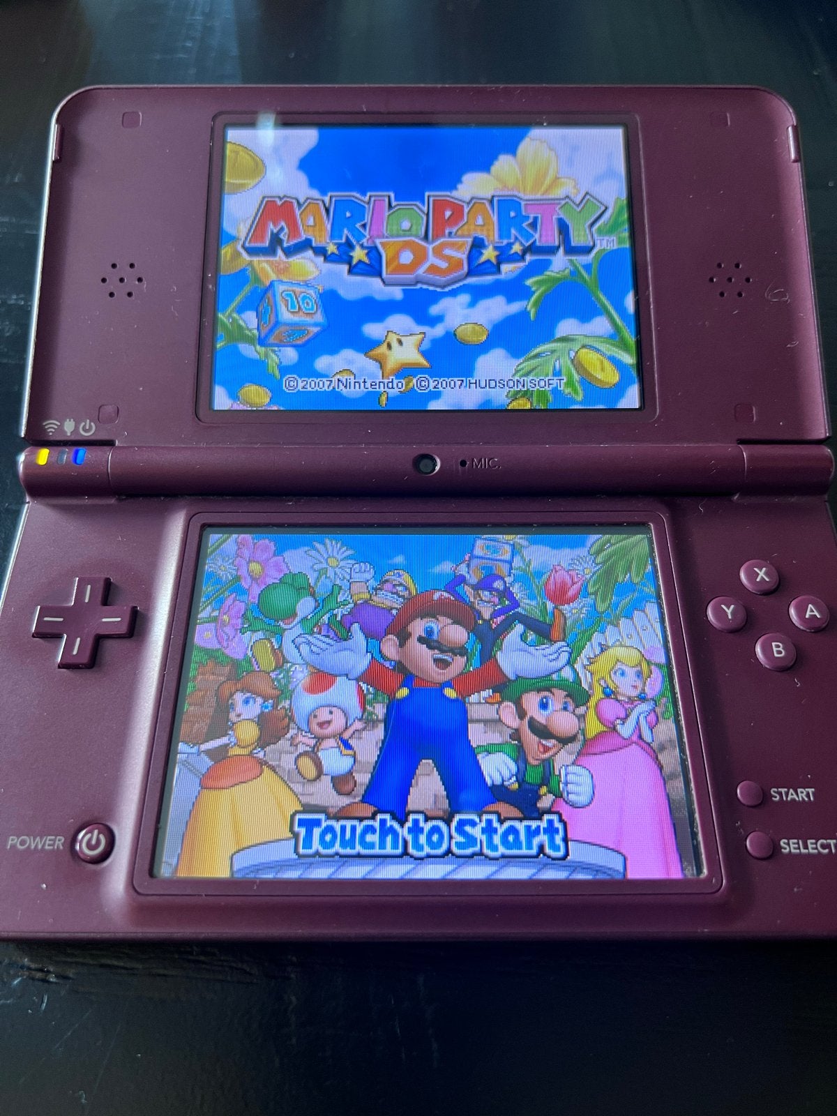 Nintendo DSx xl Limet Mario Party DS en hoesje, Spelcomputers en Games, Ophalen, Dsi XL, Gebruikt, Overige kleuren