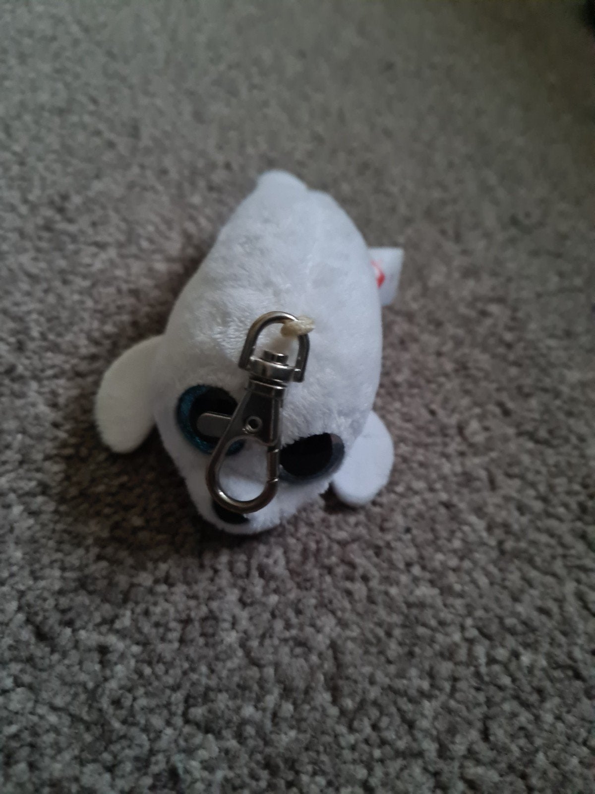 Ty Beanie Boo Zeehond Sleutelhanger - Wit, Gebruikt, Overige typen, Ophalen of Verzenden, Met label