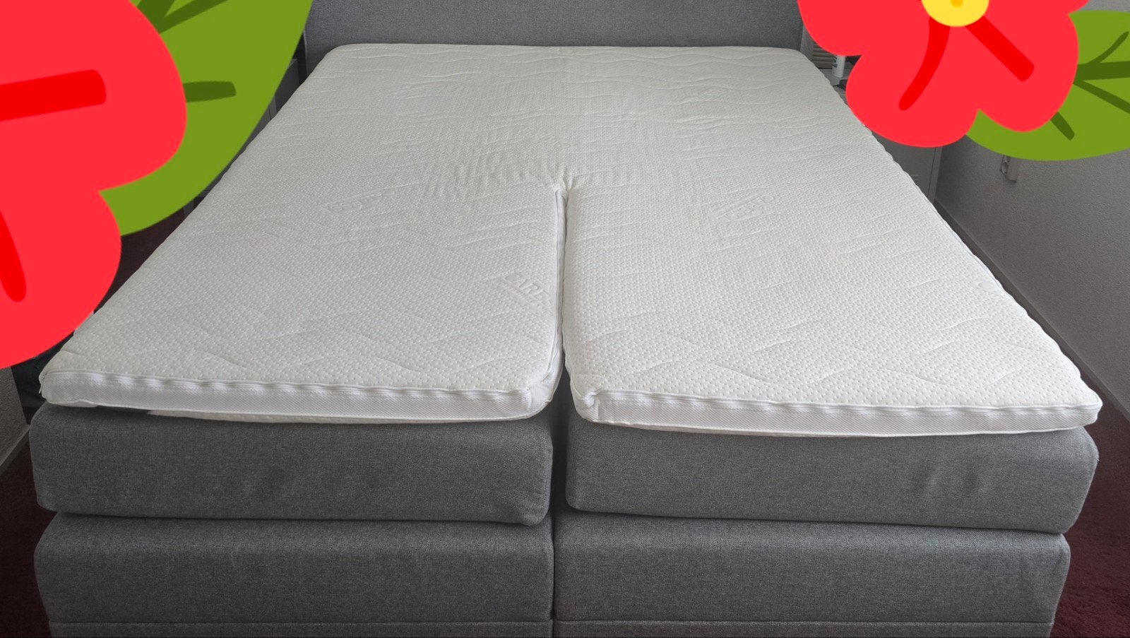 Splittopper Gel Foam Caresse 180x210, Ophalen, Gebruikt, 210 cm, Tweepersoons