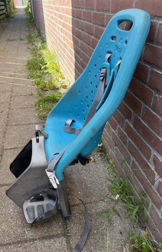Yepp kinderzitje achter blauw, Ophalen, Achterzitje, Gebruikt, Yepp