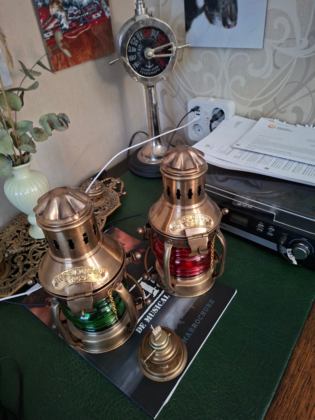 Twee oude scheepslampen, Antiek en Kunst, Antiek | Lampen, Ophalen of Verzenden