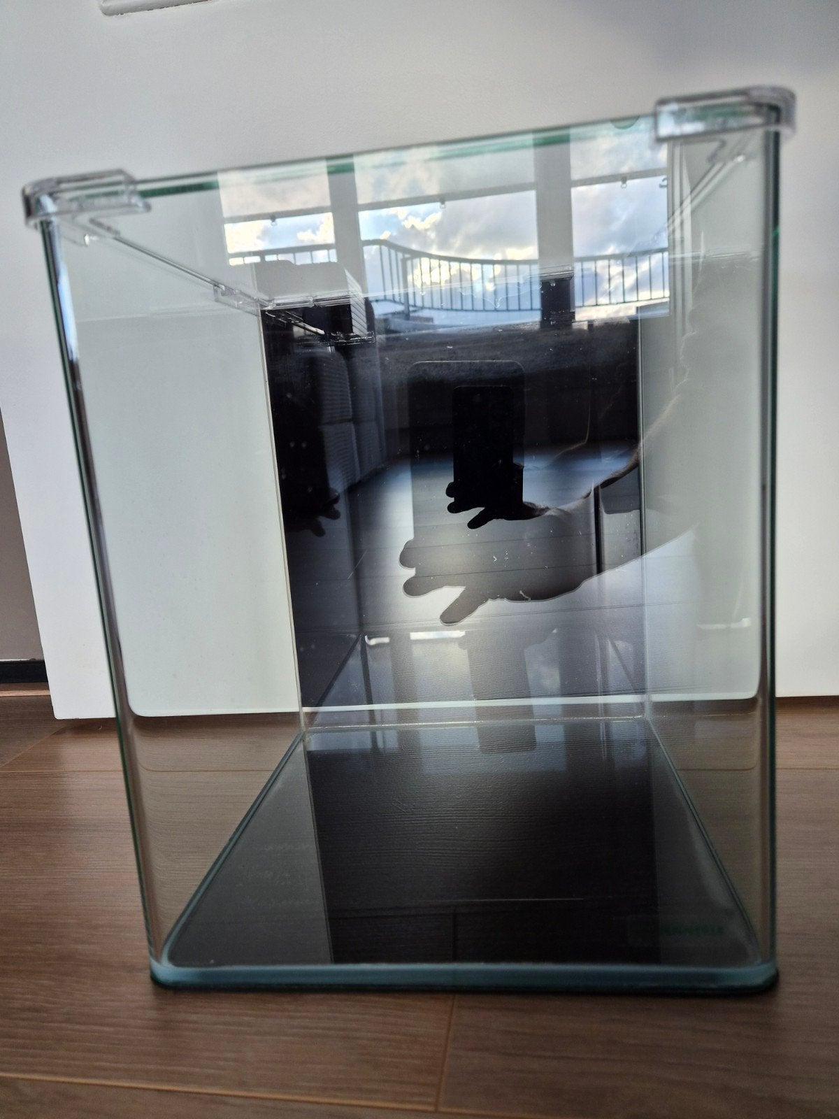 Dennerle 20L nano aquarium met vele extra's, Ophalen, Gebruikt, Leeg aquarium, Inclusief deksel