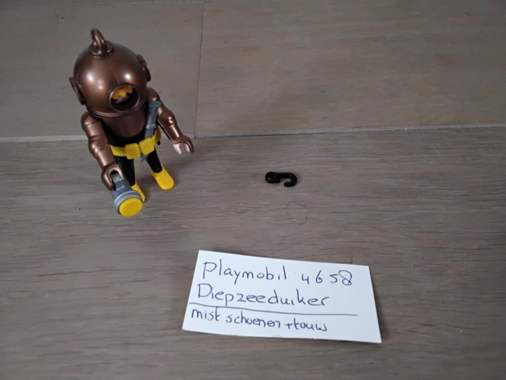 Playmobil 4658 Diepzeeduiker - Mist schoenen en touw, Kinderen en Baby's, Speelgoed | Playmobil, Ophalen of Verzenden, Gebruikt