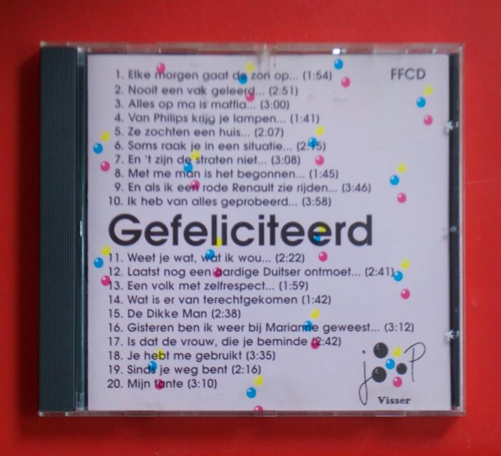 cd Joop Visser Gefeliciteerd [goed] uit 1996 Jaap Fischer, Ophalen of Verzenden, Gebruikt, Levenslied of Smartlap