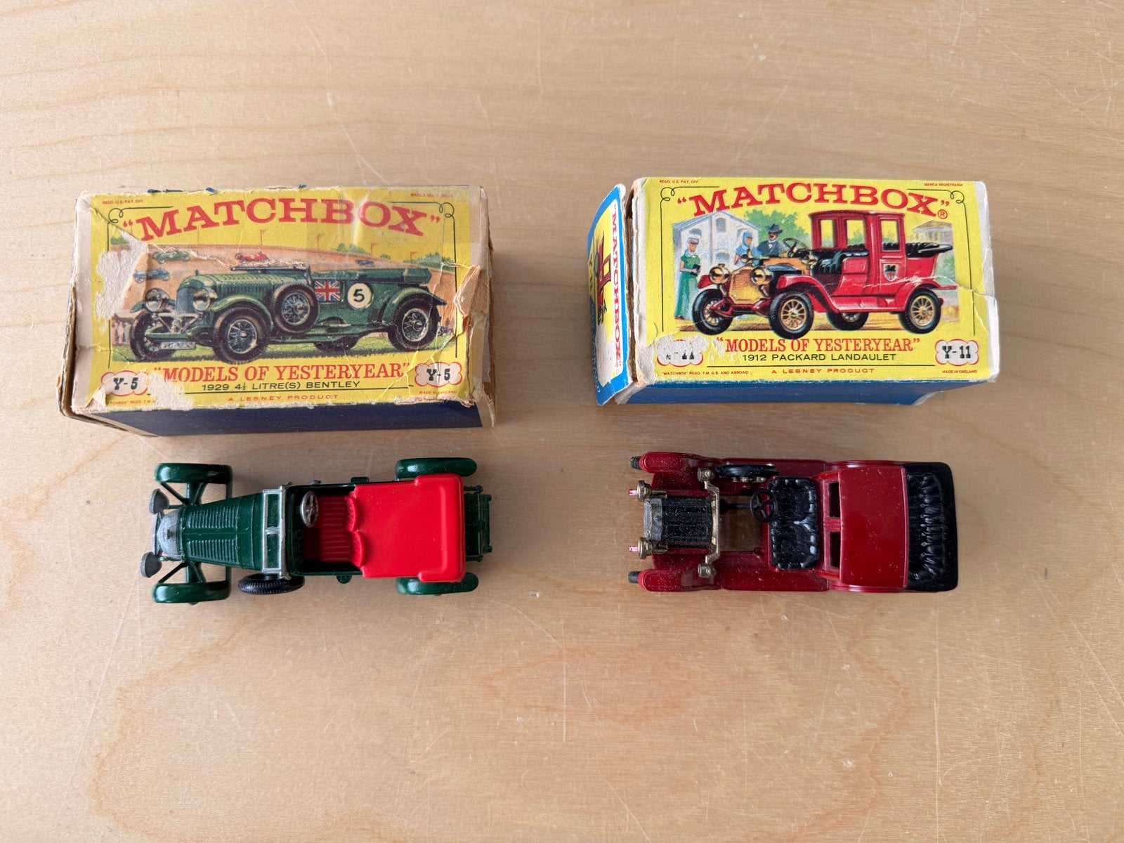 Matchbox Models of Yesteryear: 1912 Packard & 1929 Mercedes, Ophalen of Verzenden, Gebruikt, Overige typen