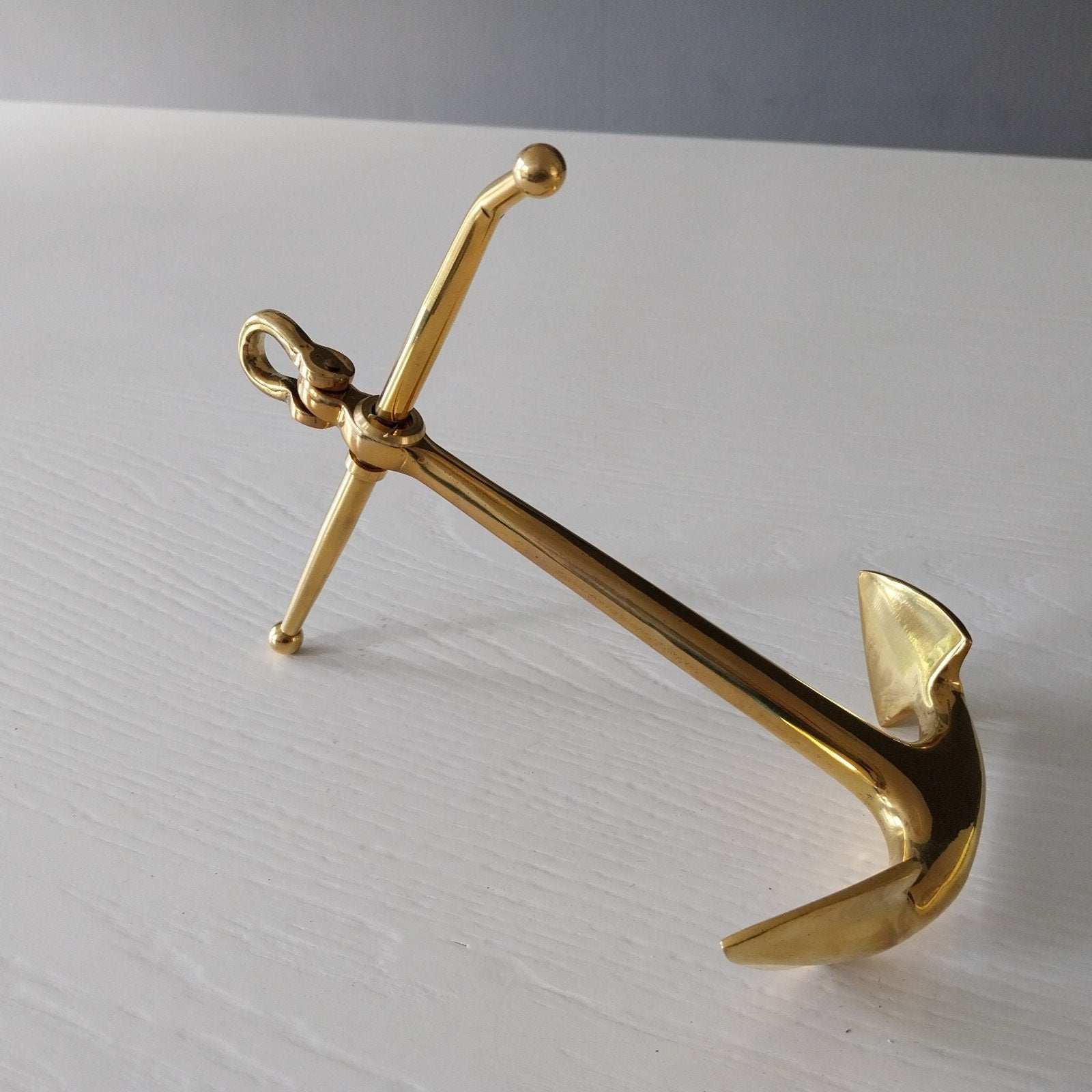Decoratief messing anker - 20 cm, Antiek en Kunst, Ophalen of Verzenden