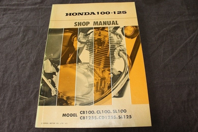 Honda CB100 CB125 CL CD SL 1971 motorcycle shop manual, Ophalen of Verzenden, Honda