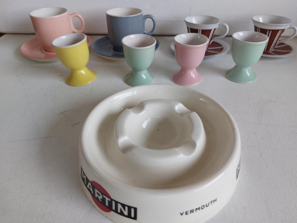 Kavel retro vintage pastel keramiek Boch en Royal Sphinx, Ophalen of Verzenden