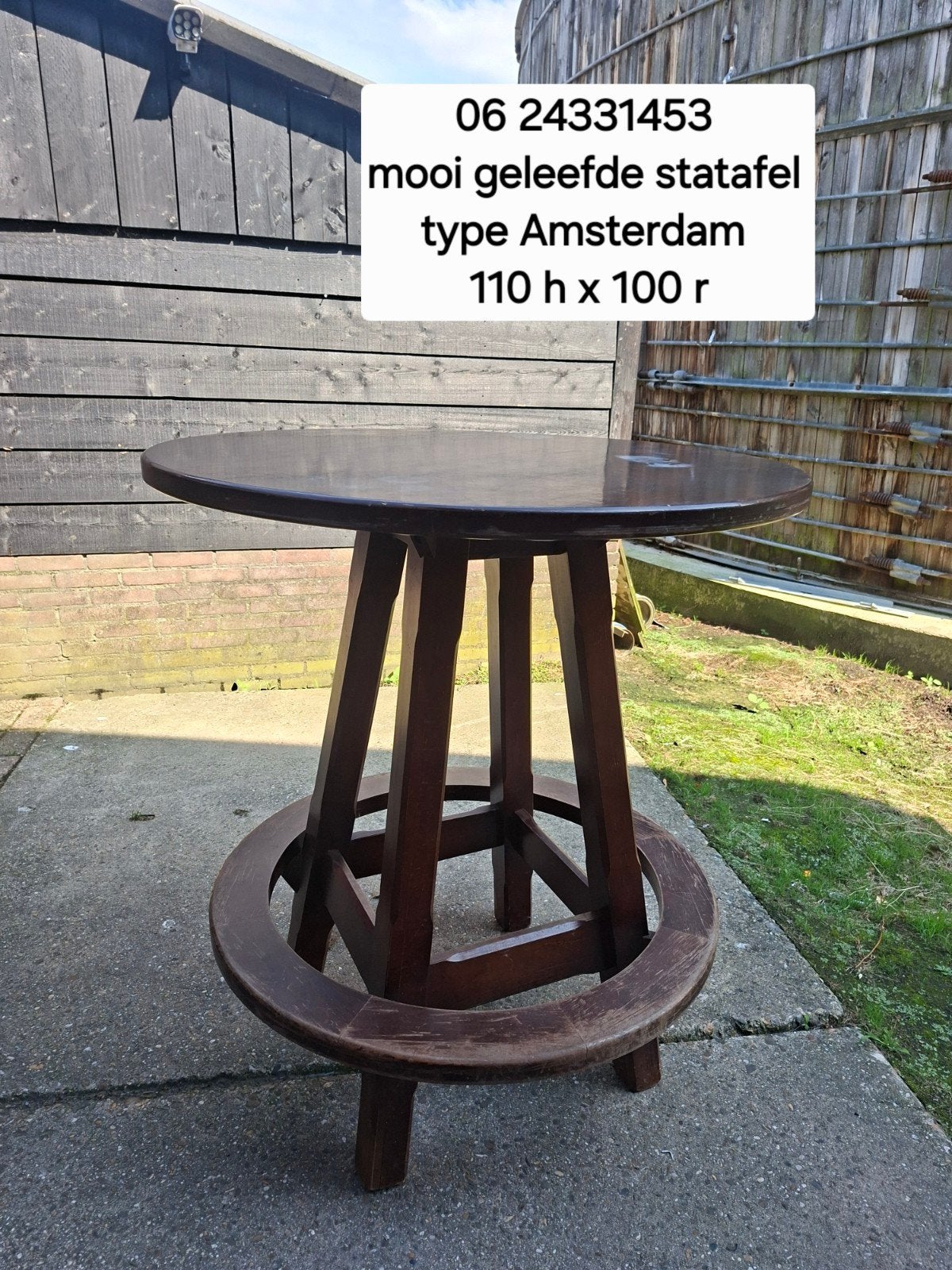 Zeer mooie statafel type Amsterdam, Huis en Inrichting, Tafels | Statafels, Ophalen, Zo goed als nieuw