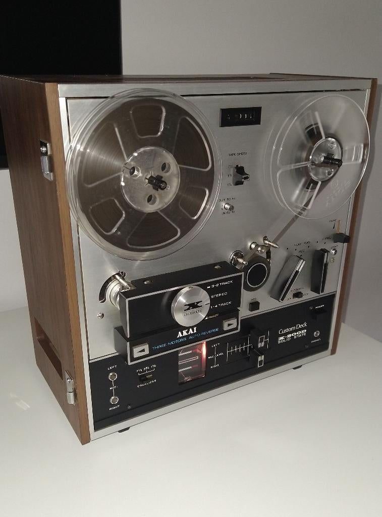 Werkende Akai X-200D vintage bandrecorder Autoreverse, Ophalen, Bandrecorder, Met banden