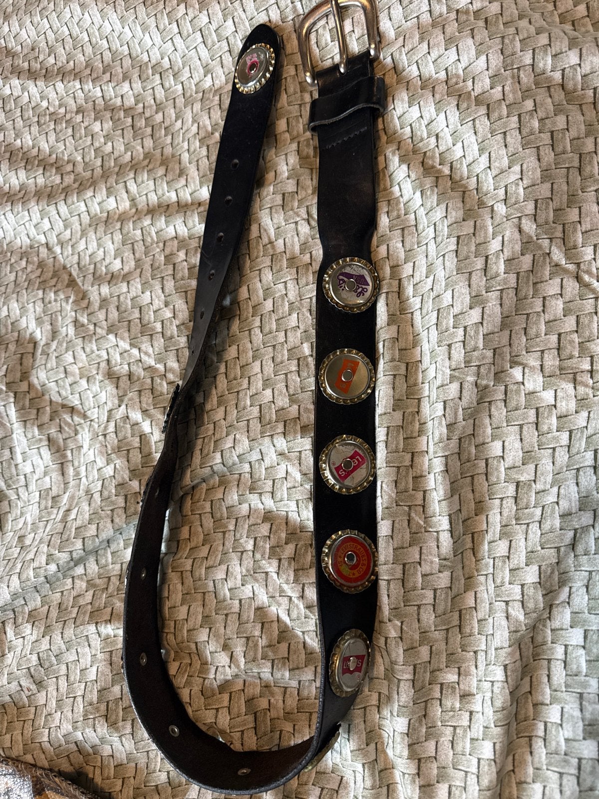 Levi's Riem Zwart met Flesdoppen - 102cm, Kleding | Dames, 100 cm of meer, Zwart, Heupriem, Ophalen of Verzenden
