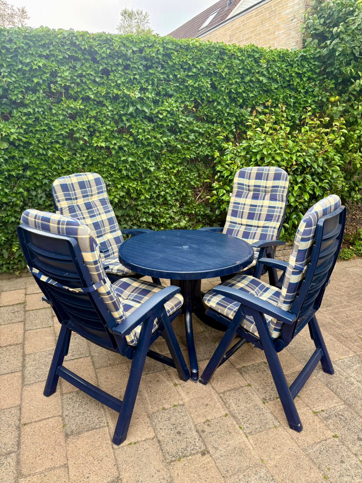 Hartman tuinset blauw, Ophalen, Zo goed als nieuw, Kunststof