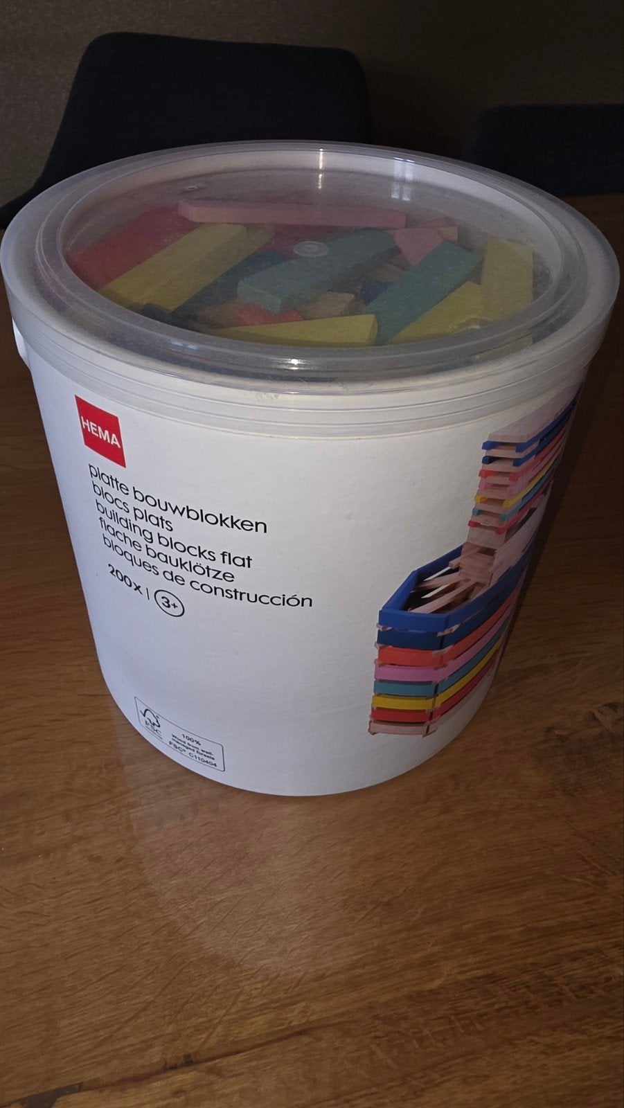 Hema houten bouwplankjes (zoals Kapla), Ophalen, Gebruikt, Overige merken
