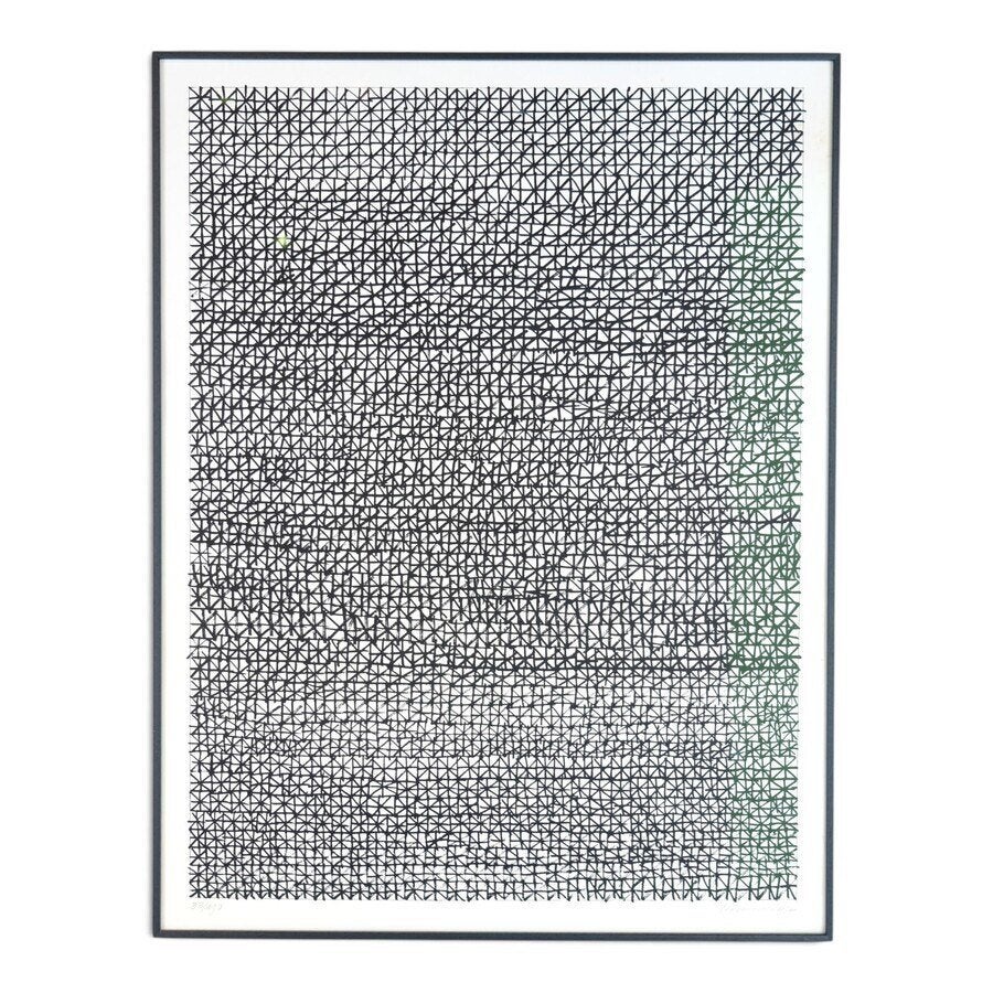 Jan Schoonhoven (1914–1994) - Kwadratenpatroon, 1974, Antiek en Kunst, Gelimiteerde oplage, Ophalen of Verzenden, Overige onderwerpen