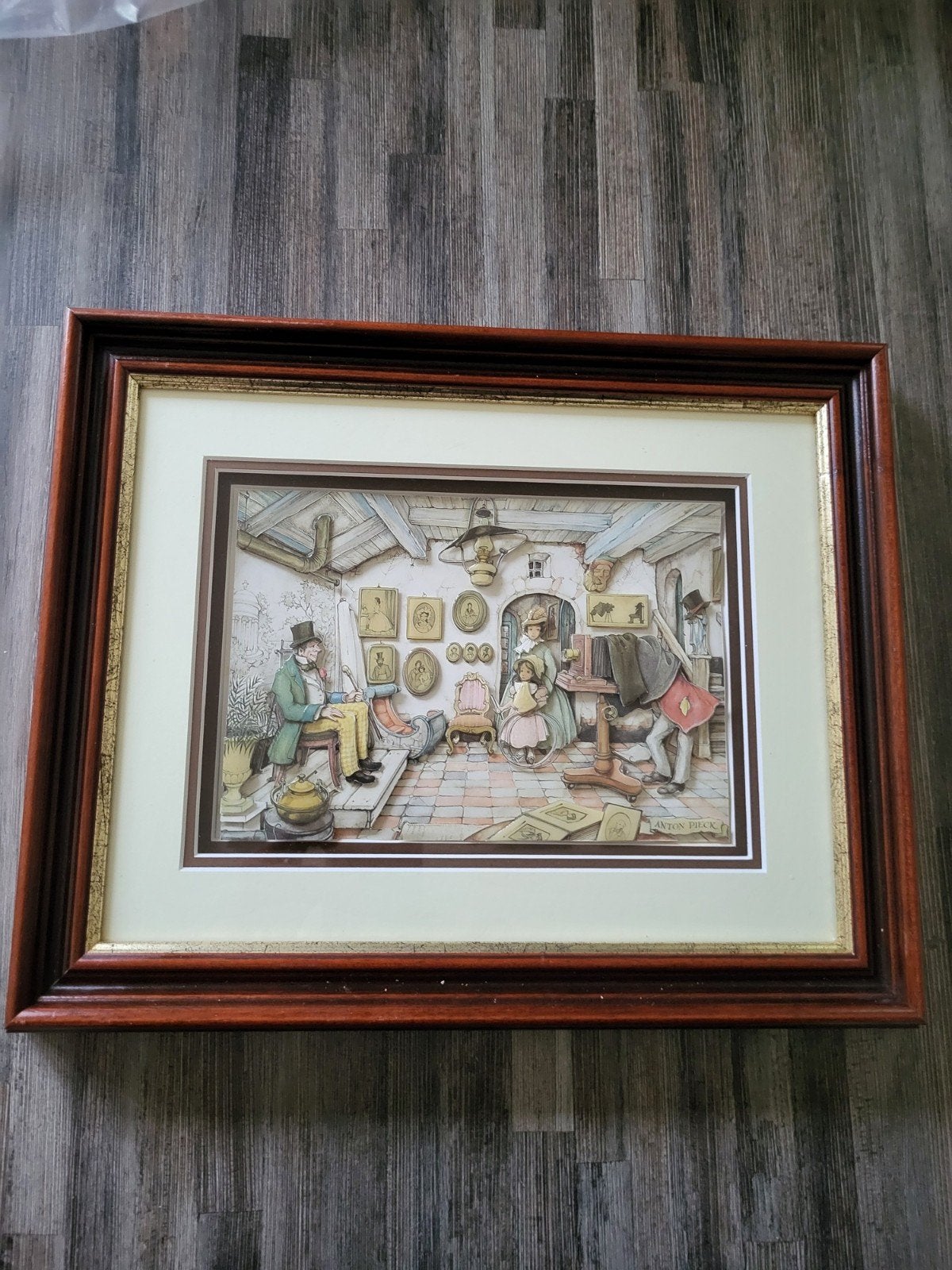 Schilderij 3D Anton Pieck - Fotograaf in atelier, Minder dan 50 cm, Ophalen of Verzenden, Zo goed als nieuw, Schilderij