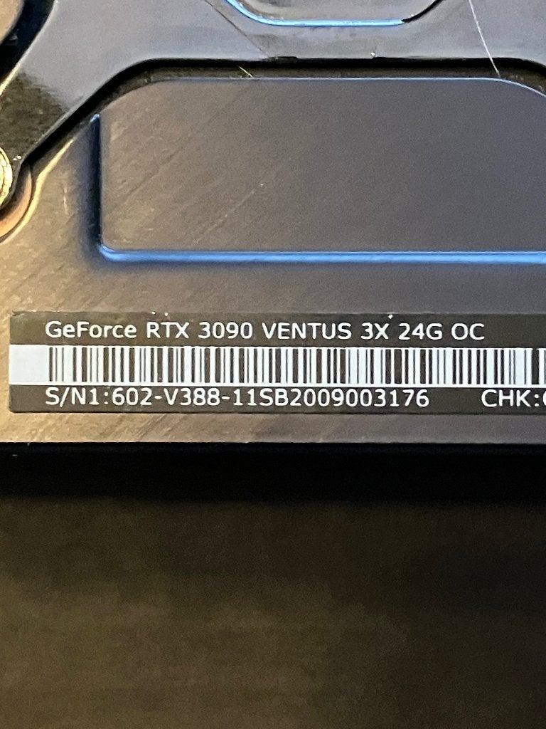 NVIDIA GeForce RTX 3090 MSI Ventus 24GB videokaart, GDDR6, PCI-Express 4, Ophalen of Verzenden, Zo goed als nieuw