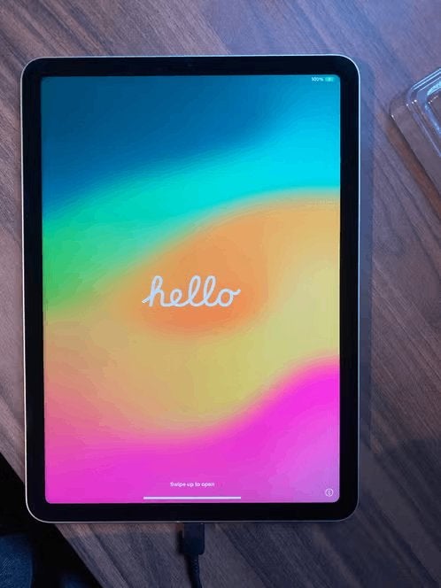 iPad Air 4 (2020) 256GB Sky Green - Zeer lichte schermschade, Computers en Software, Ophalen, Apple iPad Air, 11 inch, Zo goed als nieuw