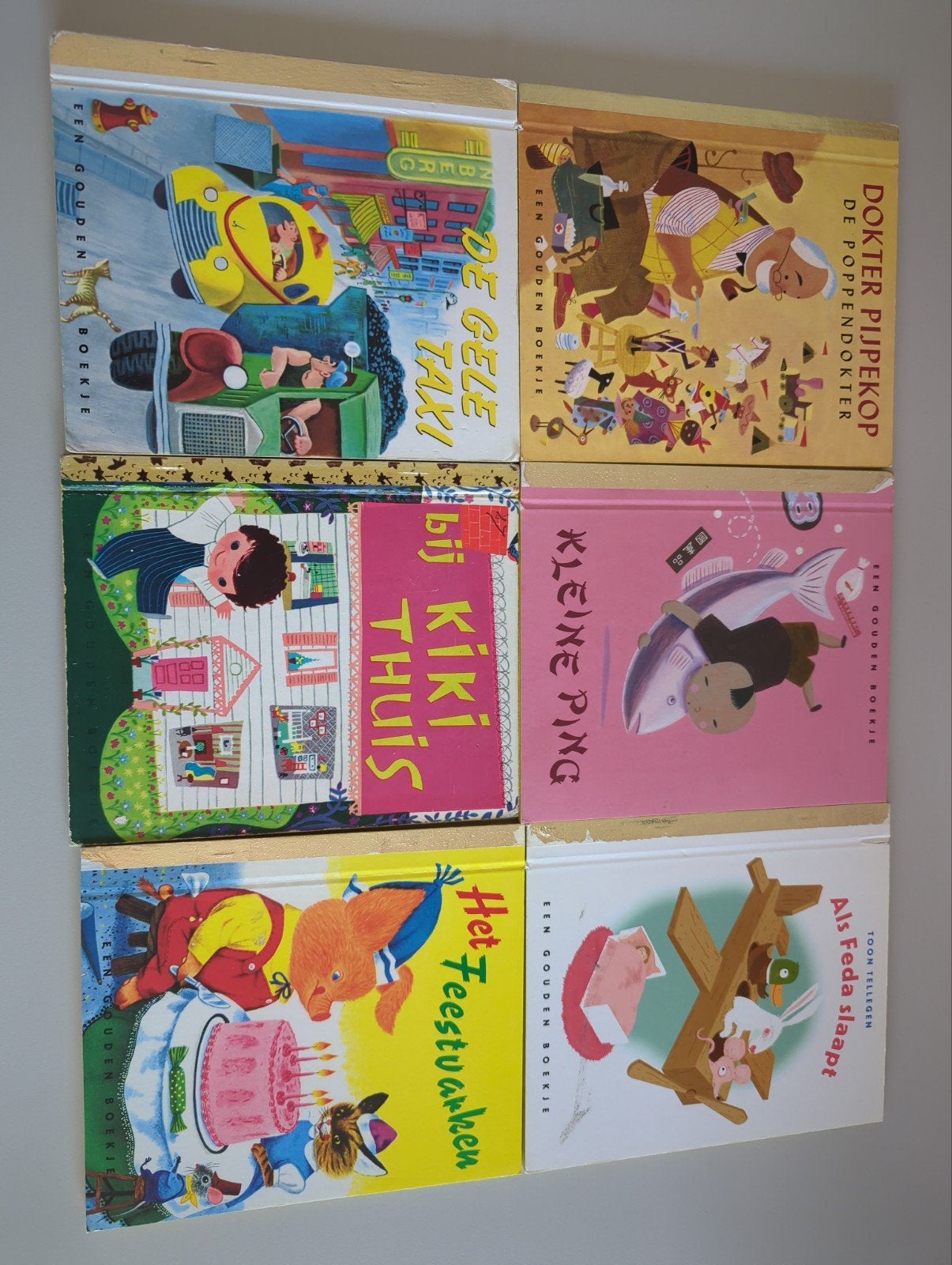 6 Gouden Boekjes: De Gele Taxi, Kleine Ping, Dokter Pijpekop, Boeken, Kinderboeken | Kleuters, Ophalen of Verzenden