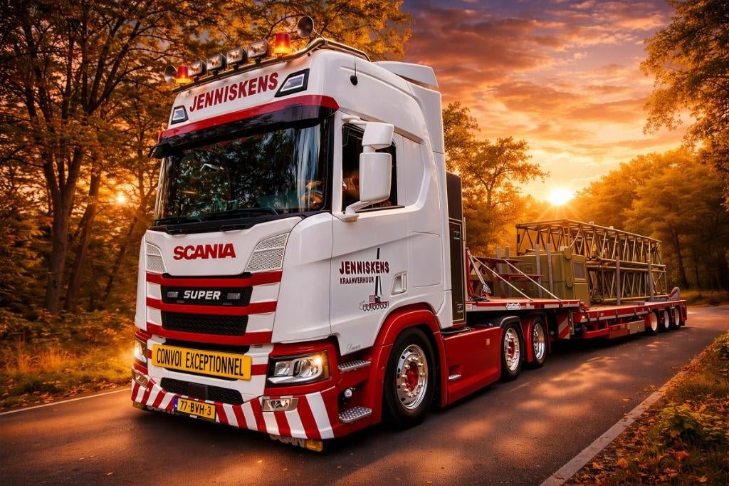 IMC  SCANIA  R 6X2  + KNT MCOS 3 AXLE   JENNISKENS  NEW, Ophalen of Verzenden, Nieuw, Bus of Vrachtwagen, Overige merken