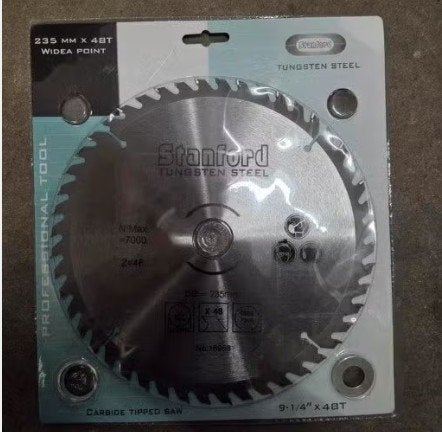 2 nieuwe zaagbladen widia 235 mm en 48 tanden., Kettingzaag, Nieuw, Ophalen of Verzenden, 30 tot 70 mm