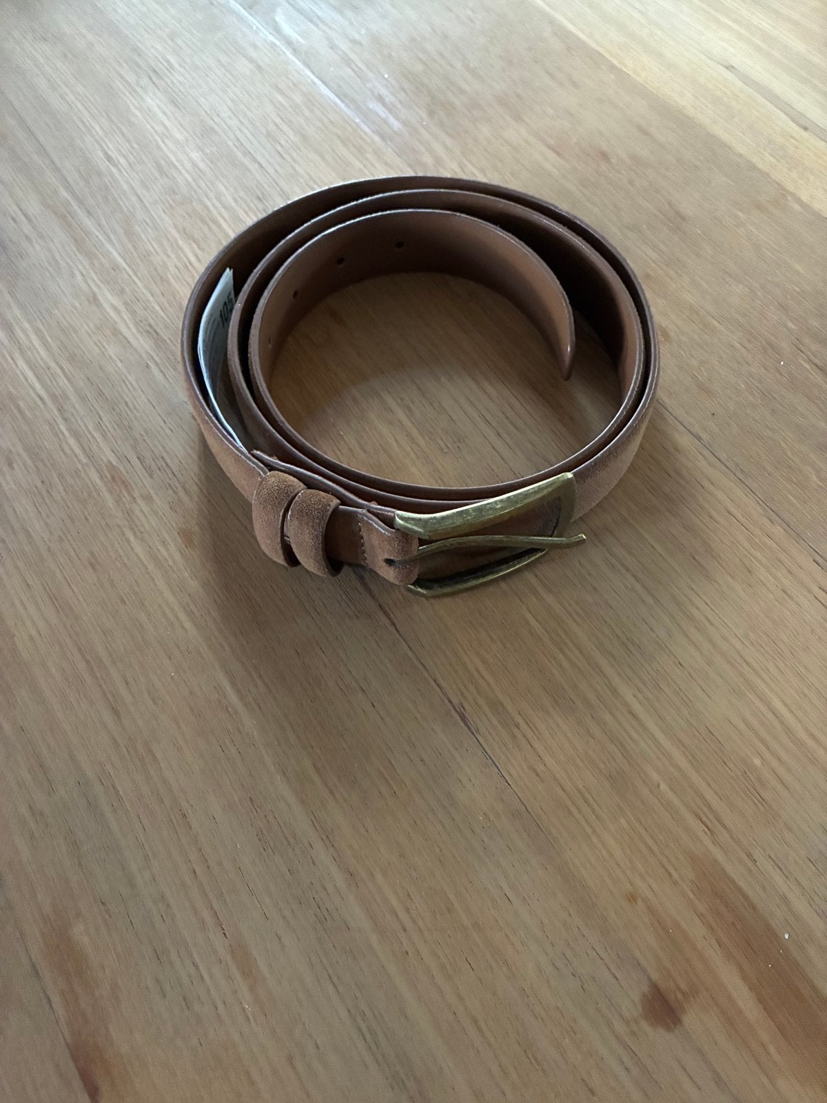 Nieuwe leren riem - Maat 105, Echt leder, Nieuw, Riem of Ceintuur, 105 tot 115 cm