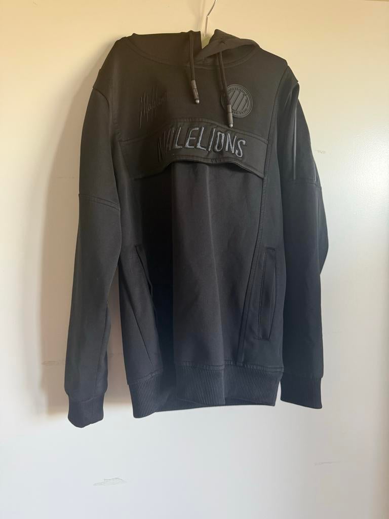 Malelions Sport Hoodie Zwart Maat 140, Ophalen of Verzenden, Zo goed als nieuw, Jongen of Meisje, Trui of Vest
